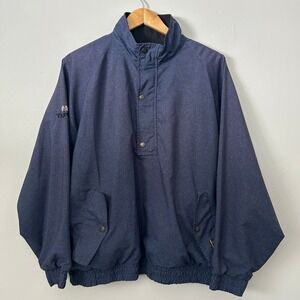 VTG Tourney Pullover Jacket Mens M Blue‎ Gore-Tex Herringbone Golf Windbreaker